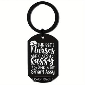Black Nurse-Themed Key Holder NIP